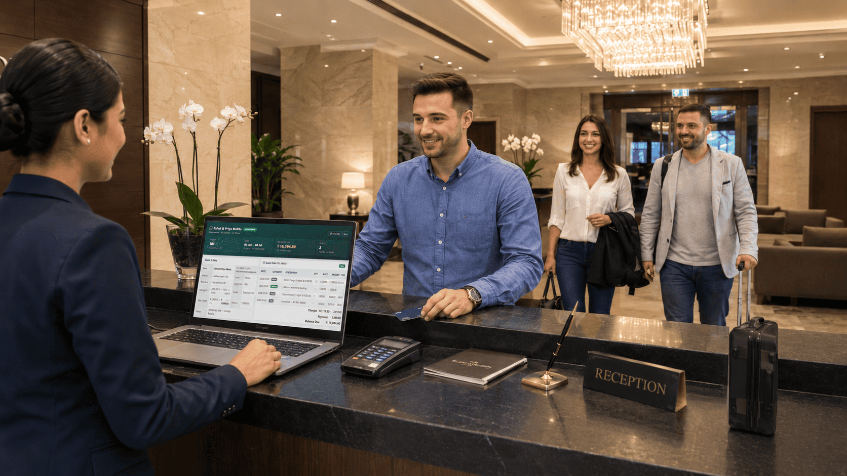 Resort check-in and room allocation dashboard
